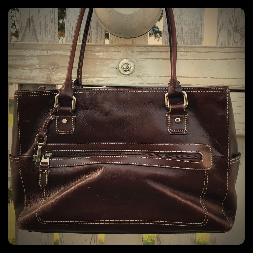 Fossil: Gorgeous Brown Leather Large Handbag